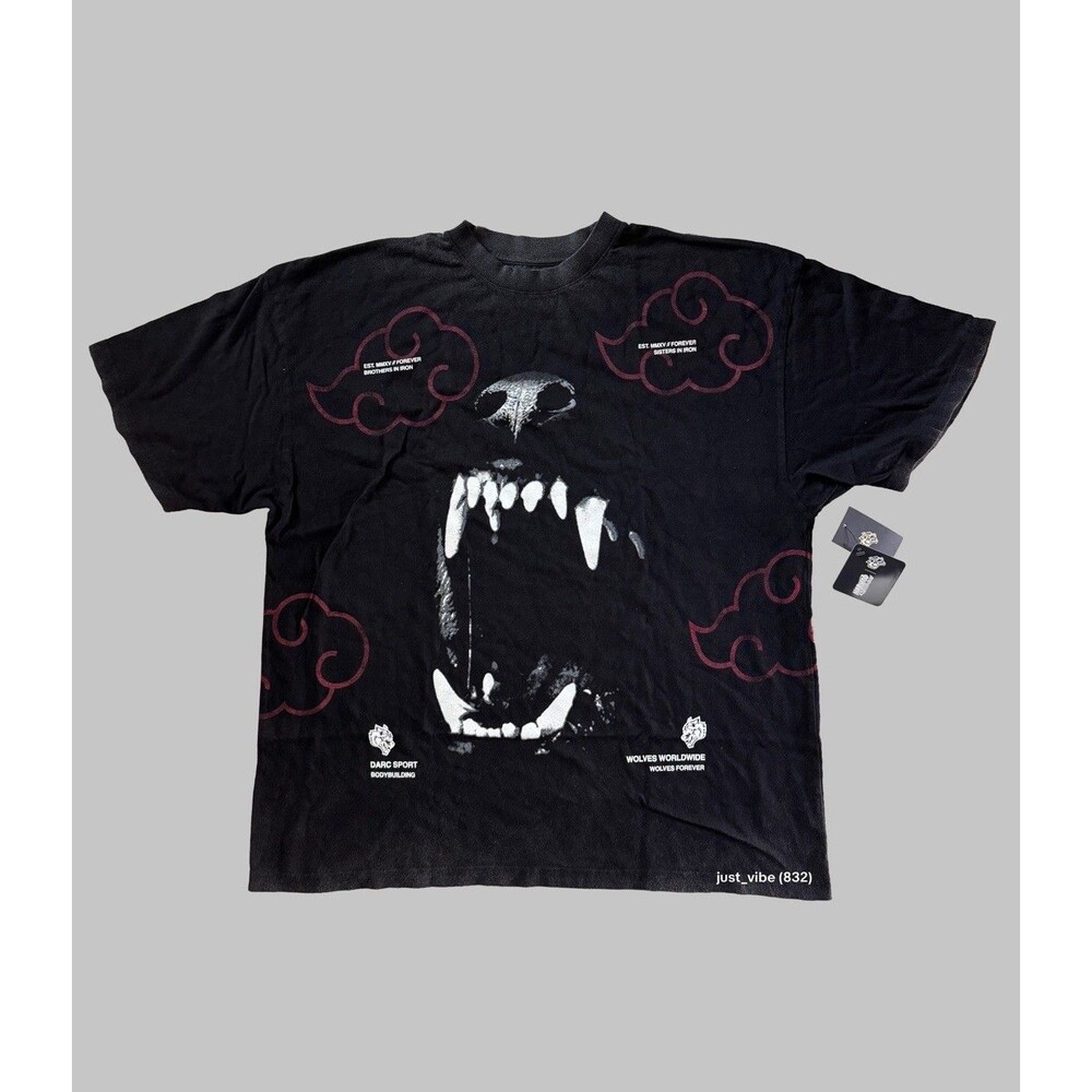 Darc Sport x Naruto Blood Clouds Kanji Premium Tee Men’s XL NWT